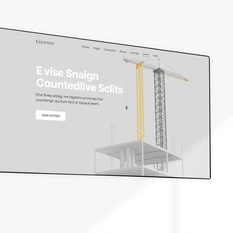 Captura de pantalla del sitio web de 'Construcciones Robles', mostrando un diseño sobrio y elegante.