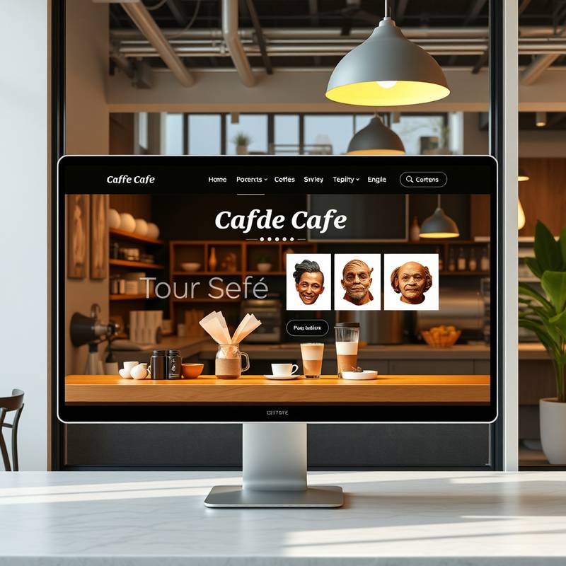 Captura del sitio web de Café del Sol, un diseño moderno y atractivo con imágenes de alta calidad de sus productos.