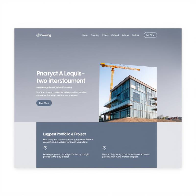 Captura del sitio web de Construcciones Robles, mostrando un diseño sobrio y elegante con un portafolio de proyectos realizados.