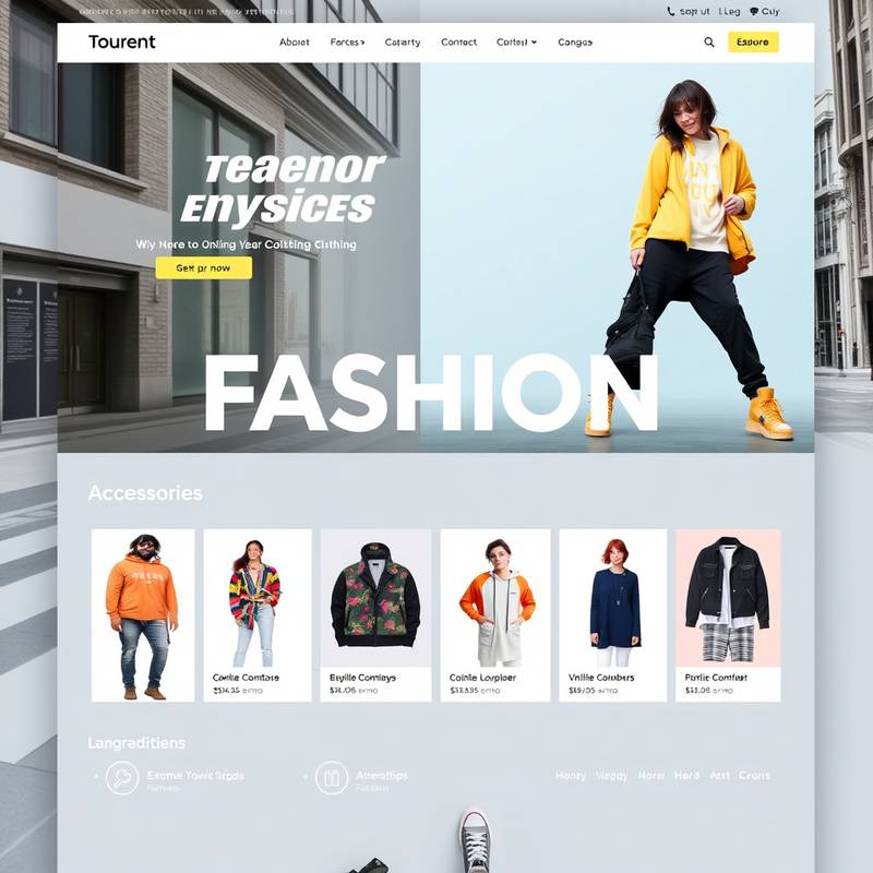 Captura del sitio web de Moda Urbana, mostrando un diseño dinámico y enfocado en la venta online de ropa y accesorios.