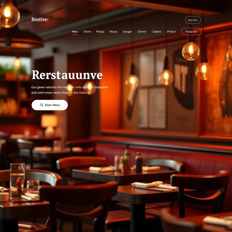 Captura del sitio web de Restaurante La Plaza, un diseño acogedor y atractivo con un menú digital y sistema de reservas online.