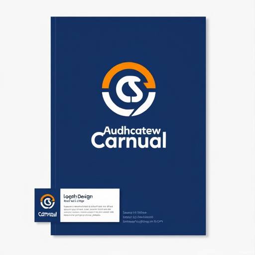 Ejemplo de un manual de identidad corporativa con diseño de logo, paleta de colores y tipografía.