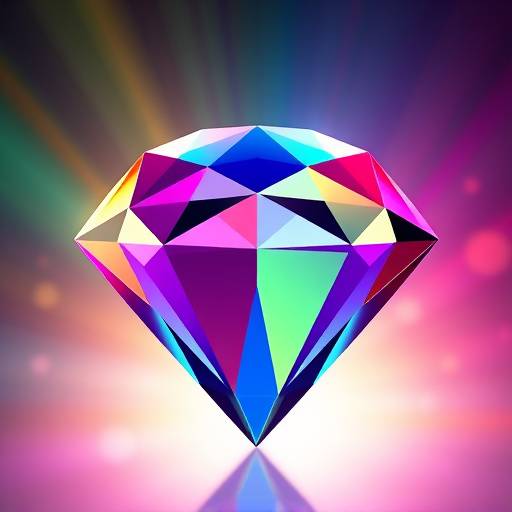 Icono de branding: un diamante con diferentes colores que simbolizan la identidad de marca.