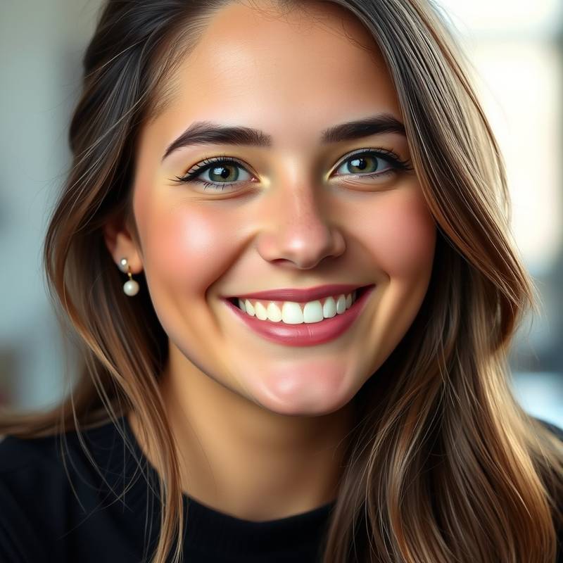 Retrato de Sofia González, Diseñadora Web Senior, una mujer joven con una expresión amable.